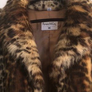 Leopard print faux fur